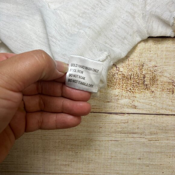 Princess Polly White Ribbed Lettuce Edge Cropped Baby Tee Size 8 Medium - Picture 6 of 11